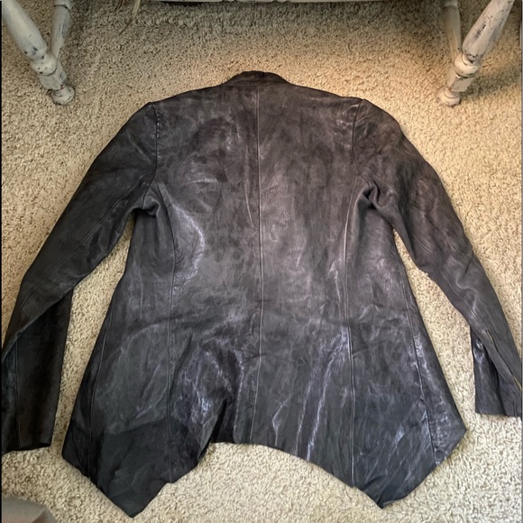 BLUR Leather Distressed Jacket  Size 40 US 0-2 - Picture 7 of 15